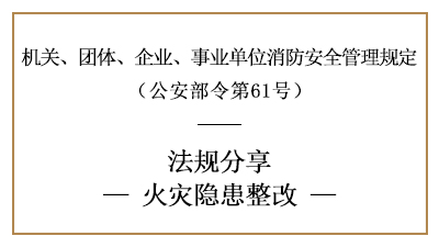 機(jī)關(guān)、團(tuán)體、企業(yè)、事業(yè)單位火災(zāi)隱患整改要求-四川國晉消防分享