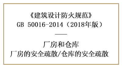 廠房、倉庫的安全疏散防火設(shè)計要求—四川國晉消防分享