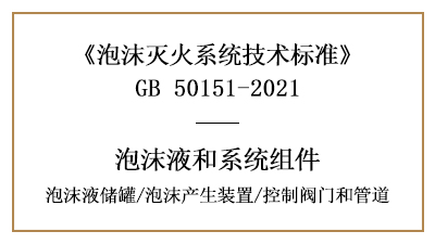 泡沫滅火系統(tǒng)消防設(shè)計中泡沫液儲罐、產(chǎn)生裝置、控制閥門和管道的要求